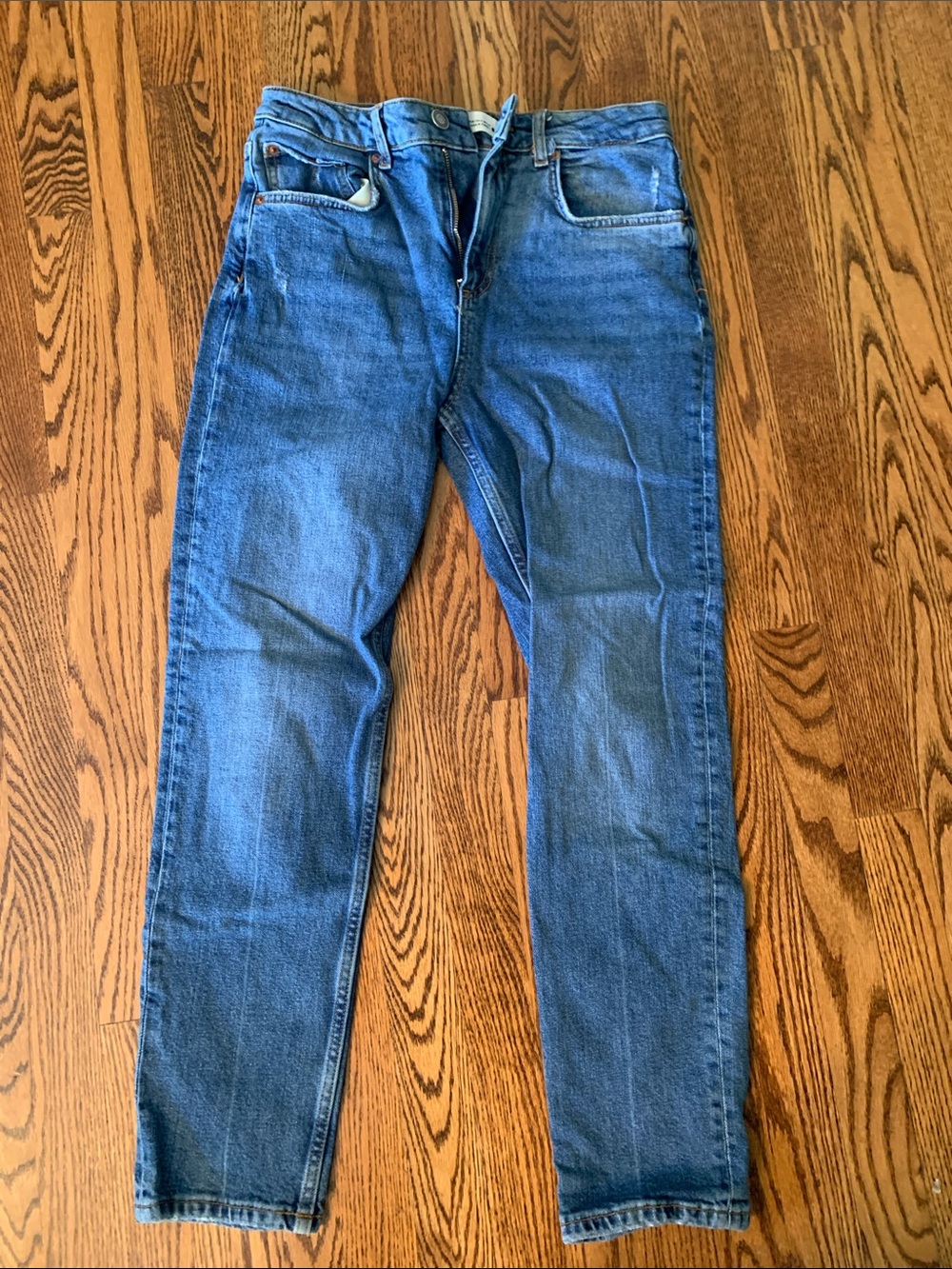 Zara Medium Blue 90's Slim Denim Jeans - Picture 4 of 4